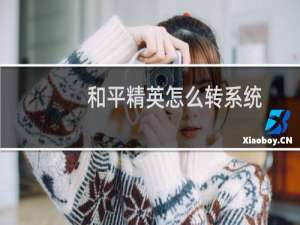 和平精英怎么转系统