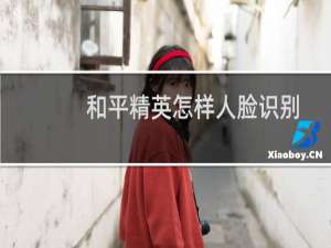 和平精英怎样人脸识别