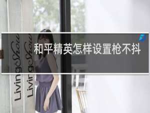 和平精英怎样设置枪不抖动