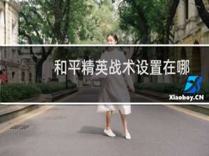 和平精英战术设置在哪(和平精英怎么设置战术匹配)