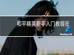 和平精英新手入门教程在哪里能调出来