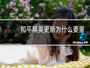 和平精英更新为什么要重新下载