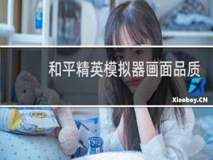 和平精英模拟器画面品质怎么调最高