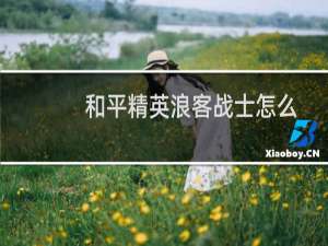 和平精英浪客战士怎么获得 平精英浪客战士获得方法一览