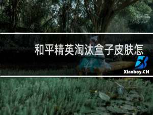 和平精英淘汰盒子皮肤怎么设置