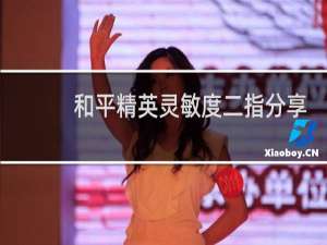 和平精英灵敏度二指分享码怎么填?