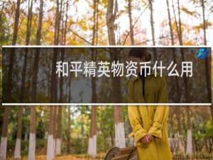 和平精英物资币什么用？怎么获得？