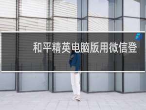 和平精英电脑版用微信登录不了怎么办
