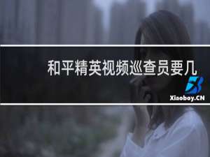 和平精英视频巡查员要几个赛季王牌