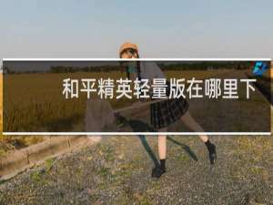 和平精英轻量版在哪里下载