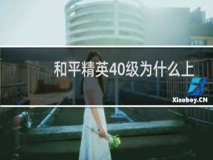 和平精英40级为什么上不去(和平精英为什么只有40帧)