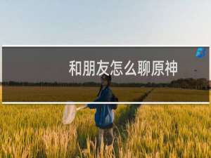 和朋友怎么聊原神