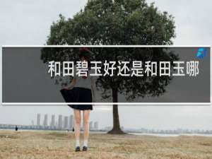 和田碧玉好还是和田玉哪个好