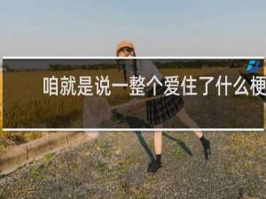 咱就是说一整个爱住了什么梗