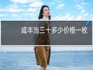 咸丰当三十多少价格一枚
