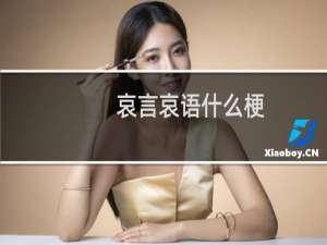哀言哀语什么梗？什么梗