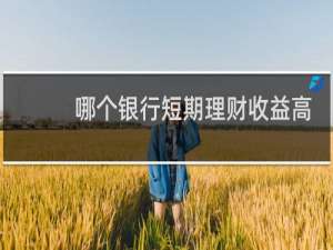 哪个银行短期理财收益高