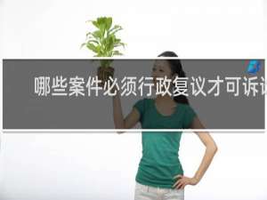 哪些案件必须行政复议才可诉讼