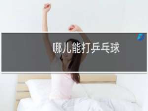 哪儿能打乒乓球