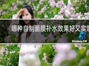 哪种自制面膜补水效果好又实惠