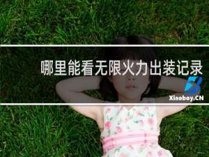 哪里能看无限火力出装记录