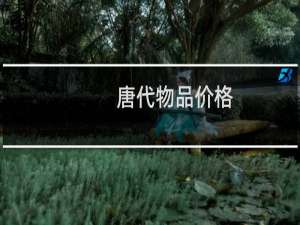 唐代物品价格