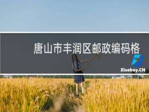 唐山市丰润区邮政编码格式怎么填