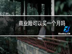 商业险可以买一个月吗