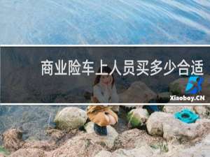 商业险车上人员买多少合适