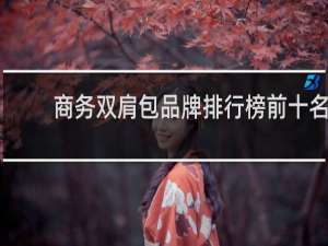 商务双肩包品牌排行榜前十名