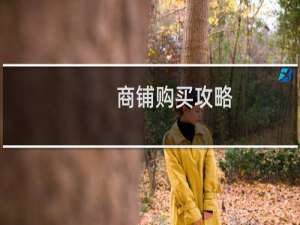 商铺购买攻略