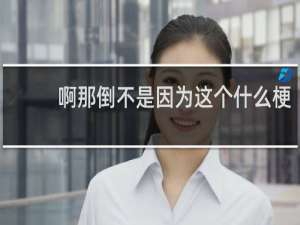 啊那倒不是因为这个什么梗
