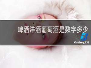 啤酒洋酒葡萄酒是数字多少