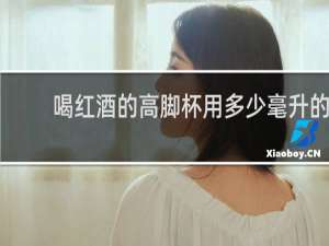 喝红酒的高脚杯用多少毫升的