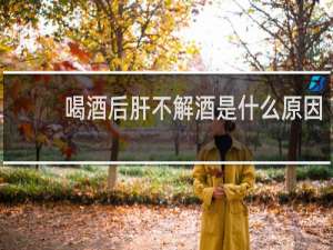 喝酒后肝不解酒是什么原因