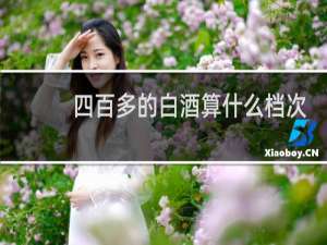 四百多的白酒算什么档次