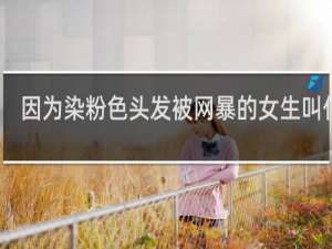 因为染粉色头发被网暴的女生叫什么