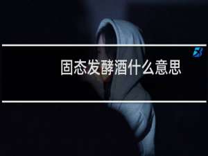 固态发酵酒什么意思