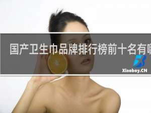 国产卫生巾品牌排行榜前十名有哪些