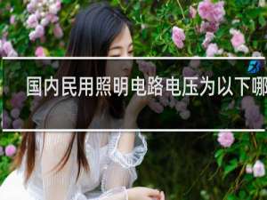 国内民用照明电路电压为以下哪种