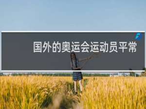 国外的奥运会运动员平常工资哪来