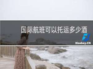 国际航班可以托运多少酒