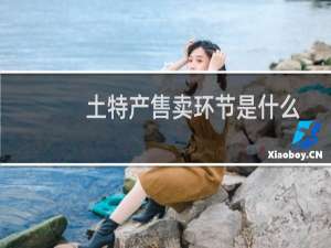 土特产售卖环节是什么
