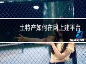 土特产如何在网上建平台