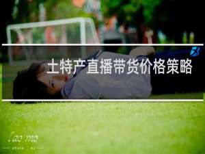 土特产直播带货价格策略