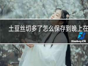 土豆丝切多了怎么保存到晚上在炒