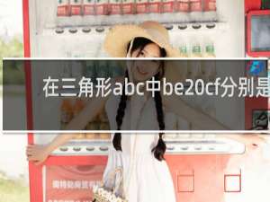 在三角形abc中be cf分别是