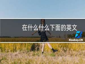 在什么什么下面的英文