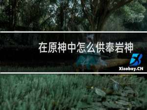在原神中怎么供奉岩神