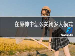 在原神中怎么关闭多人模式